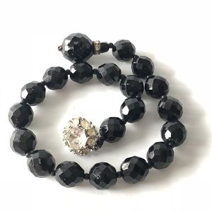 Vintage JUDITH MCCANN Black Necklace and Bracelet